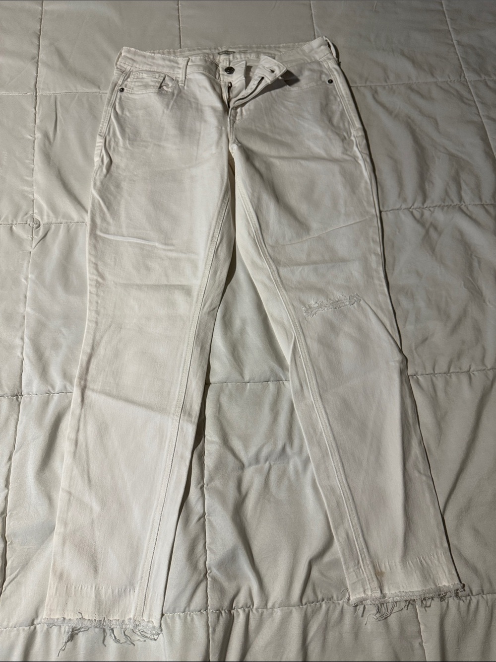 Old Navy White Rockstar Super Skinny Ankle Jeans
